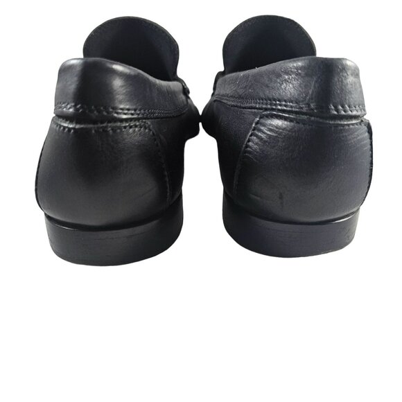 Donald Pliner Mens Decio Slip -On Black Leather Loafers With Metal Bit Detail Si main image 9